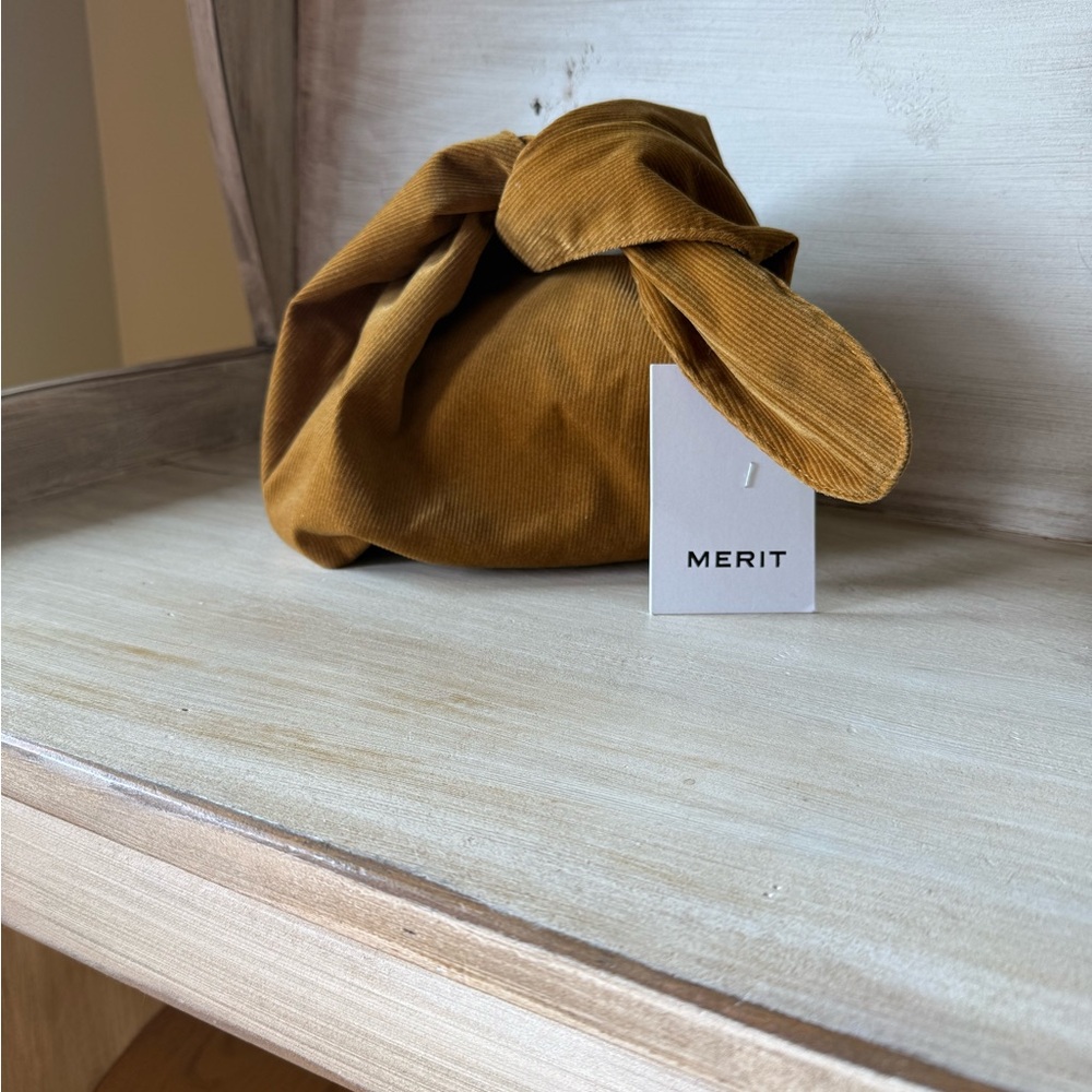 NWT Merit Signature Tie Corduroy Makeup Bag